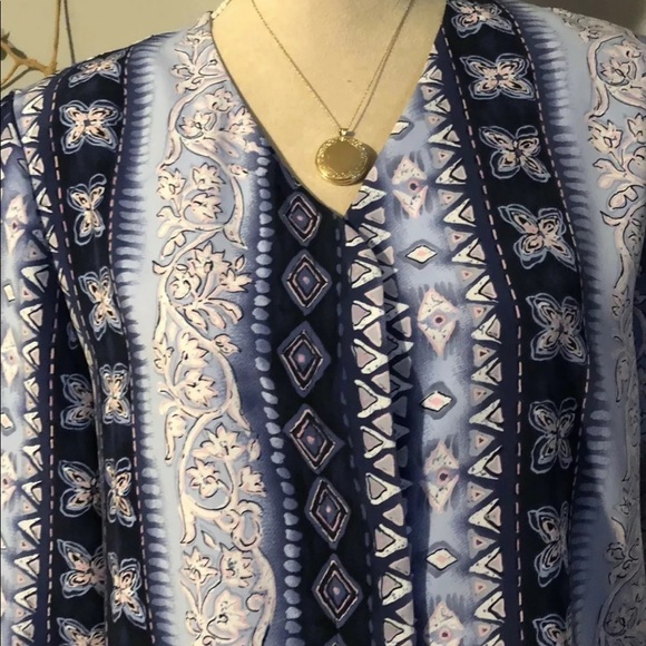 Graver Studio Blue w/ Multicolored Tunic Size Medium - Picture 7 of 7